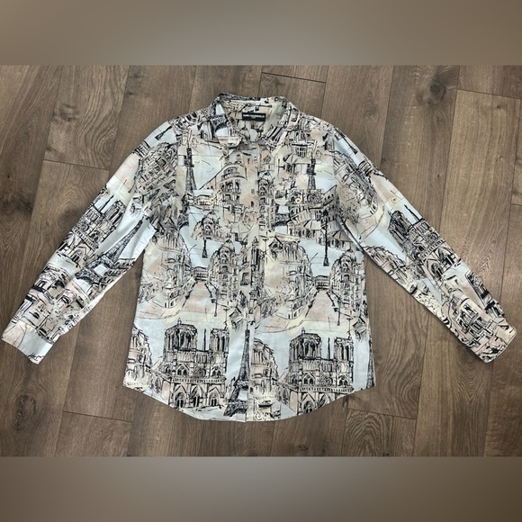 Karl Lagerfeld Tops - Karl Lagerfeld Paris Blouse with Gold Accents
